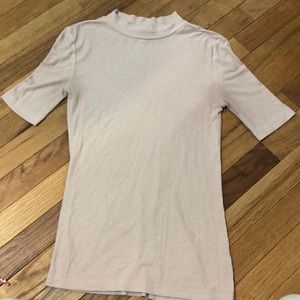 Ribbed Mock Neck Top